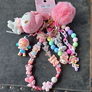 Sanrio My Melody Pink and Gold Keychain/Dangler